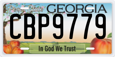 GA license plate CBP9779