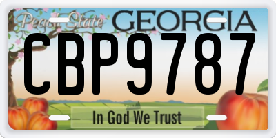 GA license plate CBP9787
