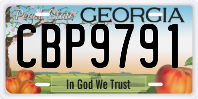 GA license plate CBP9791