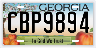 GA license plate CBP9894