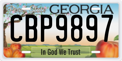 GA license plate CBP9897