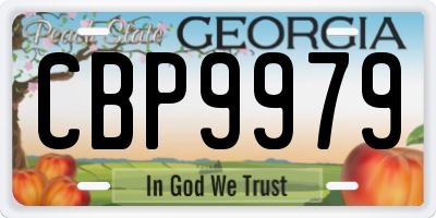 GA license plate CBP9979