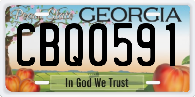 GA license plate CBQ0591