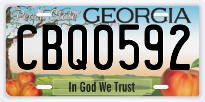 GA license plate CBQ0592