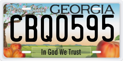 GA license plate CBQ0595