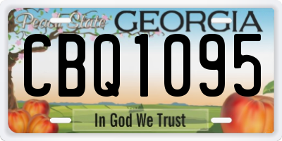 GA license plate CBQ1095