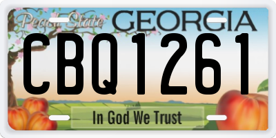 GA license plate CBQ1261