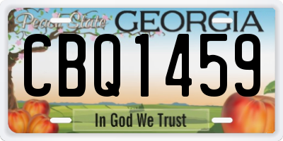 GA license plate CBQ1459