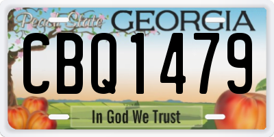 GA license plate CBQ1479