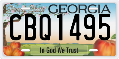 GA license plate CBQ1495