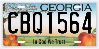 GA license plate CBQ1564