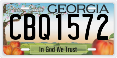 GA license plate CBQ1572