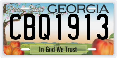 GA license plate CBQ1913