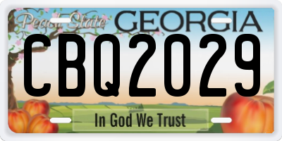 GA license plate CBQ2029