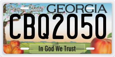 GA license plate CBQ2050