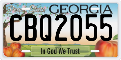 GA license plate CBQ2055