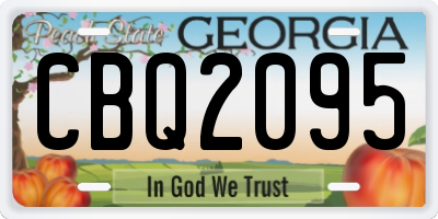 GA license plate CBQ2095