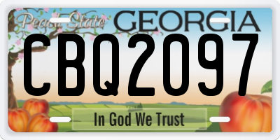 GA license plate CBQ2097