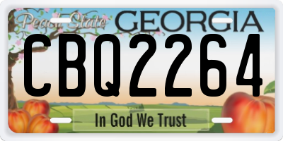 GA license plate CBQ2264