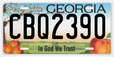 GA license plate CBQ2390