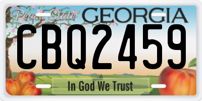 GA license plate CBQ2459
