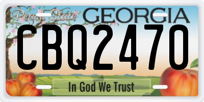 GA license plate CBQ2470