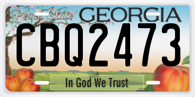 GA license plate CBQ2473