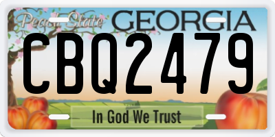 GA license plate CBQ2479