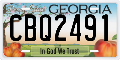 GA license plate CBQ2491