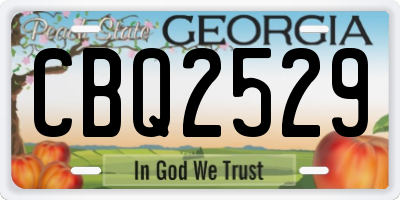 GA license plate CBQ2529