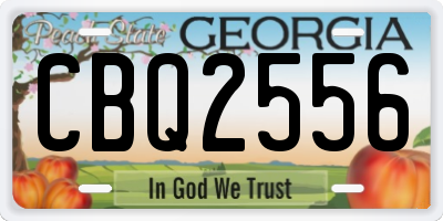GA license plate CBQ2556