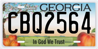 GA license plate CBQ2564