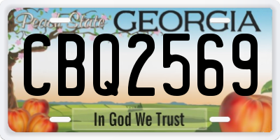 GA license plate CBQ2569