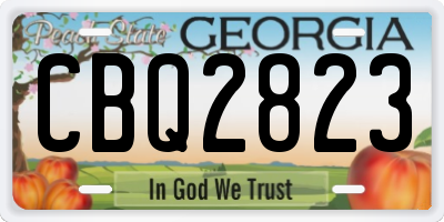GA license plate CBQ2823