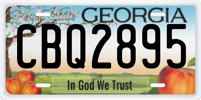 GA license plate CBQ2895
