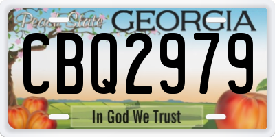 GA license plate CBQ2979