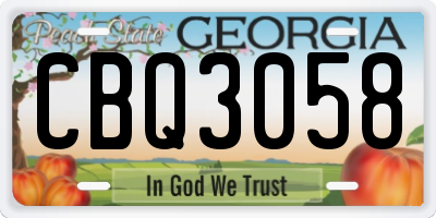 GA license plate CBQ3058