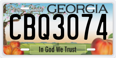 GA license plate CBQ3074