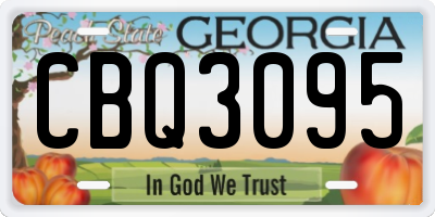 GA license plate CBQ3095