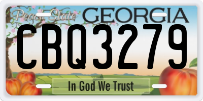 GA license plate CBQ3279