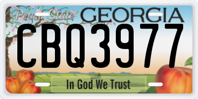 GA license plate CBQ3977