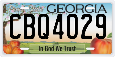 GA license plate CBQ4029