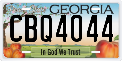 GA license plate CBQ4044