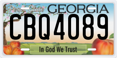 GA license plate CBQ4089