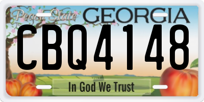 GA license plate CBQ4148