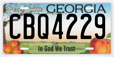 GA license plate CBQ4229
