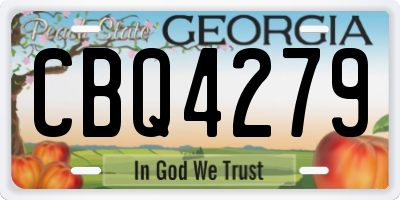 GA license plate CBQ4279