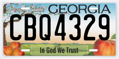 GA license plate CBQ4329
