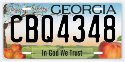 GA license plate CBQ4348