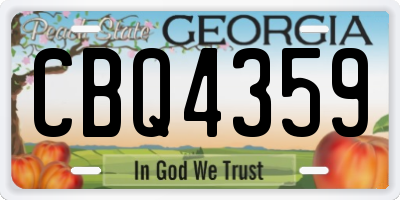 GA license plate CBQ4359